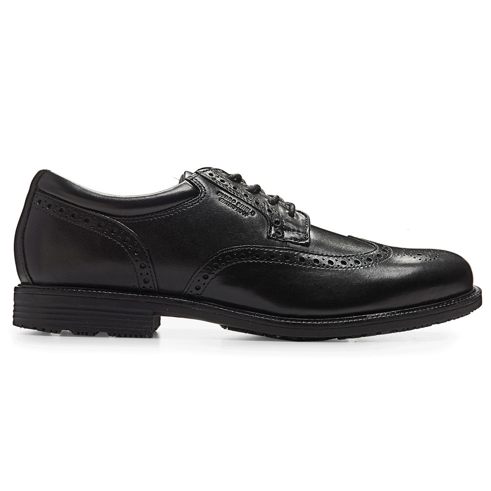 Sapatos Sociais Rockport Homem Pretas - Essential Details Waterproof Wingtip - 87162IECH